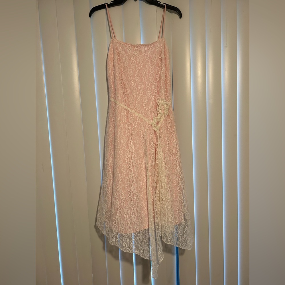 Vintage Gunne Sax Pink Lace Dress